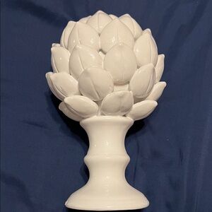 Elegant White Ceramic Artichoke Decor